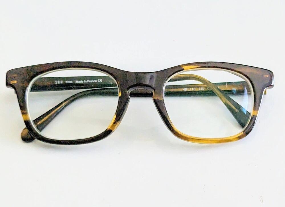 SEE Eyewear 1634 Eyeglasses Frames Tortoise COL 830 48 18-140mm Made In France